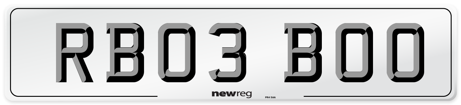 RB03 BOO Number Plate from New Reg